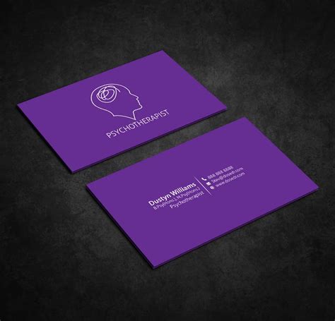 psychotherapist business card examples.